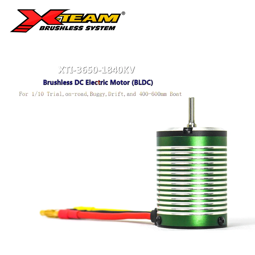 X-TEAM бесщеточный двигатель 3650 1840KV BLDC электродвигатель для 1/10 RC Car Trial on-road багги Drift