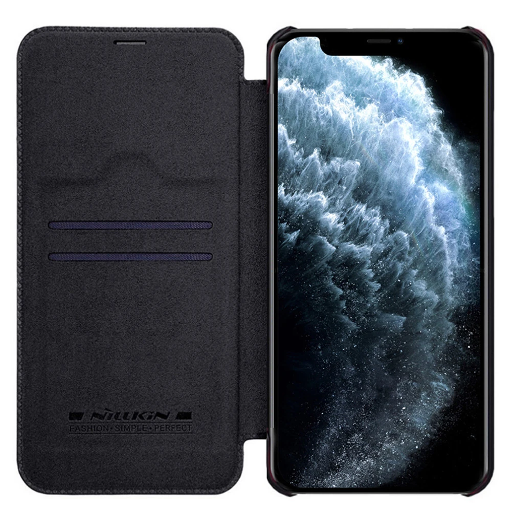 For iPhone 12 / 12 Pro Flip Case For iPhone 12 mini Cover Nillkin QIN Series Leather Case For iPhone 12 Pro Max