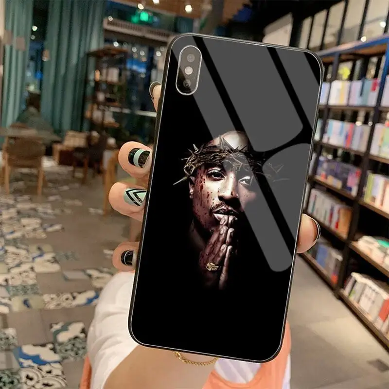 Hip hop musician 2Pac Tupac Amaru Shakur Phone Case Hull Tempered Glass For iPhone 11 Pro XR XS MAX 8 X 7 6S 6 Plus SE 2020 case best iphone cases