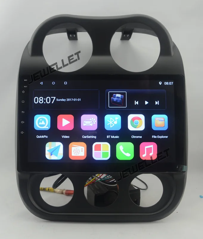

10.1" Octa core 2.5D IPS screen Android 8.1 Car GPS radio Navigation for Jeep Compass 2011-2016 with 4G/Wifi DVR OBD mirror link