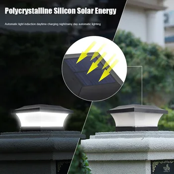 

'The Best' Solar Waterproof LED Post Cap Lights Outdoor Column Headlight Pillar Fence Post Lights Decoration 889