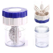 2 шт. пластиковый чехол для чистки контактных линз, ручная вращающаяся шайба, пластиковый чехол, аксессуары для косметических инструментов