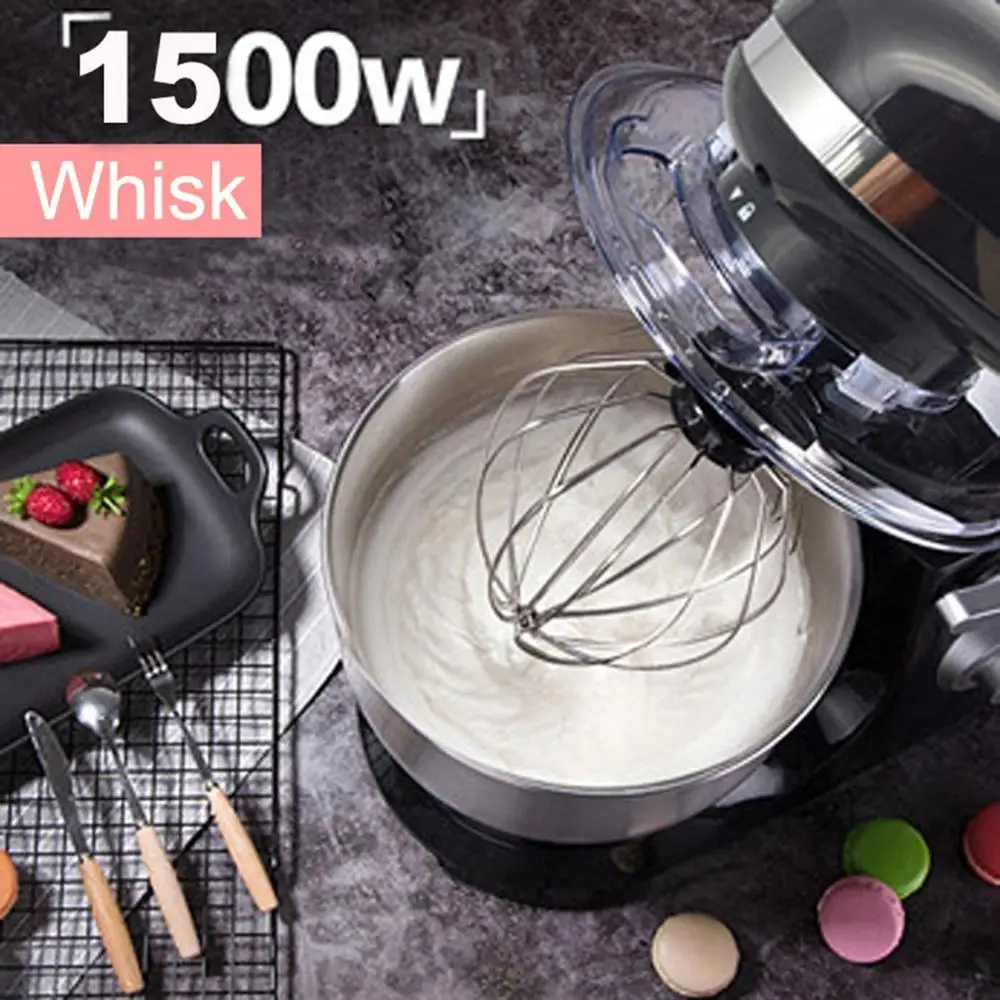 2020 1500W 4L Stainless Steel Bowl 6-speed Kitchen Food Stand Mixer Cream Egg Whisk Blender Cake Dough Bread Mixer Maker Machine
