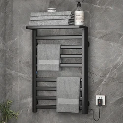Carbon Fiber Intelligent electric towel dryer household heating bath towel drying rack constant temperature electric bath towel
