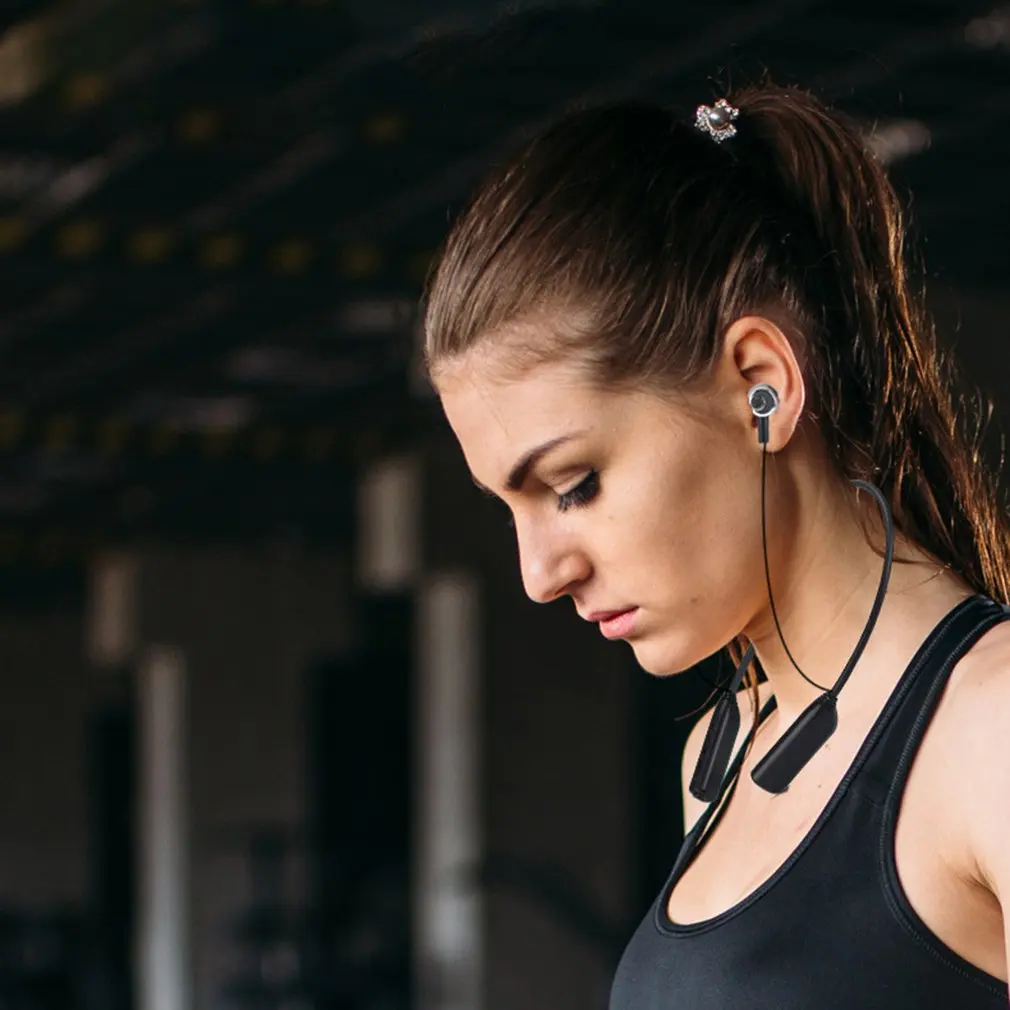 Водонепроницаемые спортивные Bluetooth наушники MP3 плеер беспроводная гарнитура Шея висячая Встроенная 8 г 16 г 32 г карта памяти