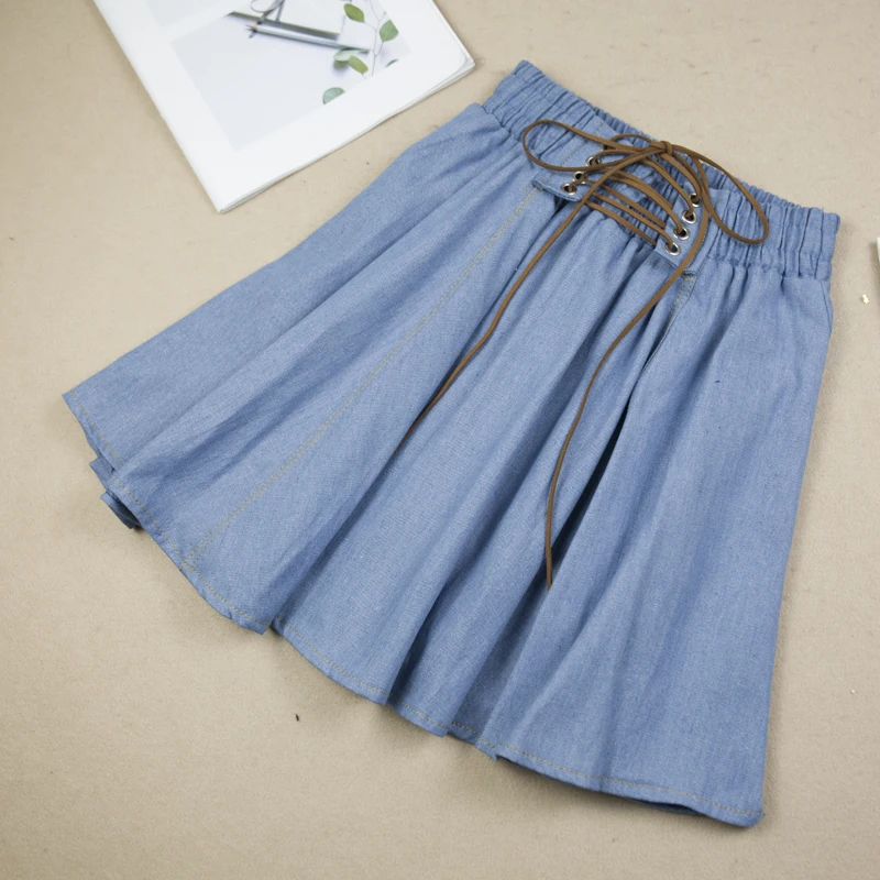 

Women 2019 Summer Faded Denim Jeans Short Skirt Ripped High Waist Pencil Mini Skirts