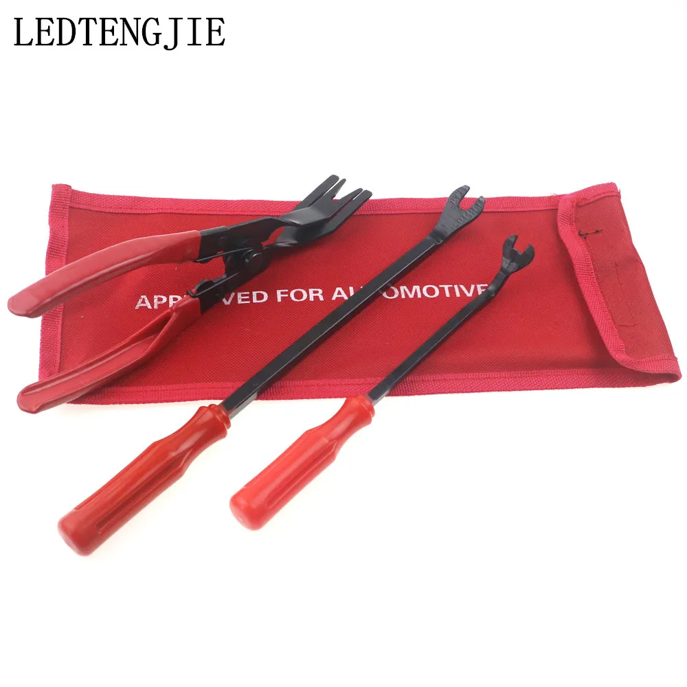 Ledtengjie 3pcs Steel And Nylon Auto Fastener Removal Tool Car Door