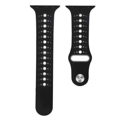 Black gray Ремешок для apple watch band 4 5 44 мм 40 мм correa iwatch band 3 2 42 мм 38 мм спортивный силиконовый браслет ремень аксессуары для apple watch - Цвет ремешка: Black gray