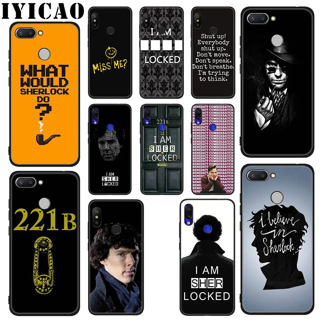 IYICAO Sherlock Benedict Soft Case for Xiaomi Redmi 4A 4X 5A 5 Plus K20 6 Pro 6A 7A 8A 7 S2 Go Phone |