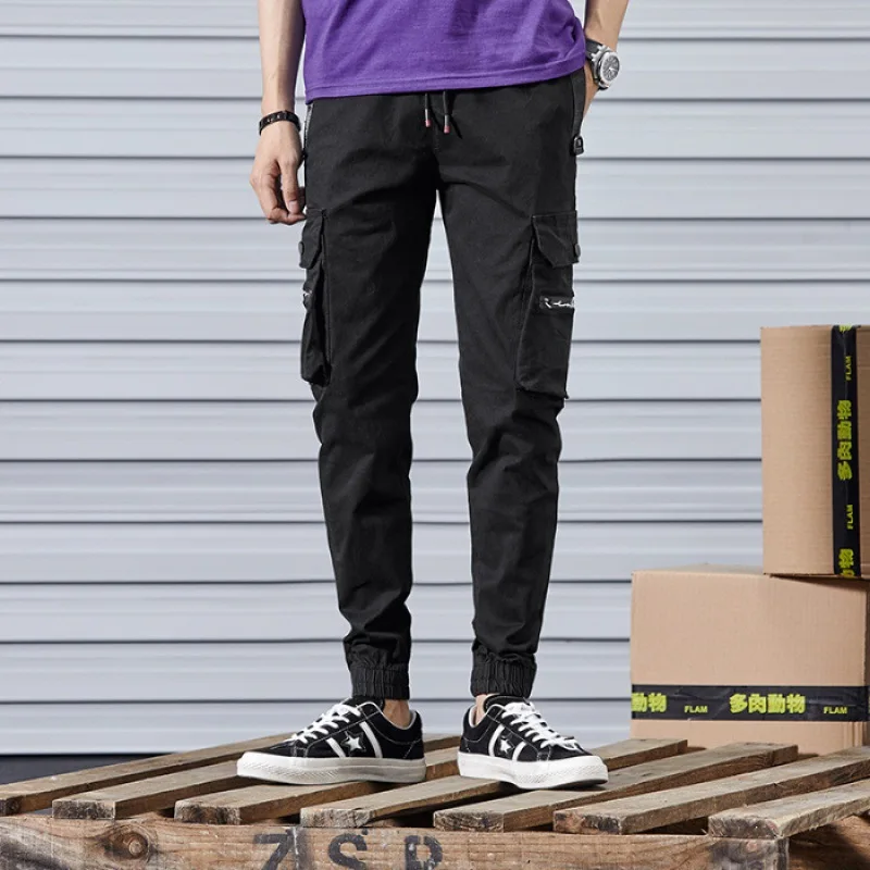 

Autumn And Winter INS Super Fire Pants Men's Popular Brand Loose Bib Overall Beam Leg Korean-style Trend Casual Harem Versatile