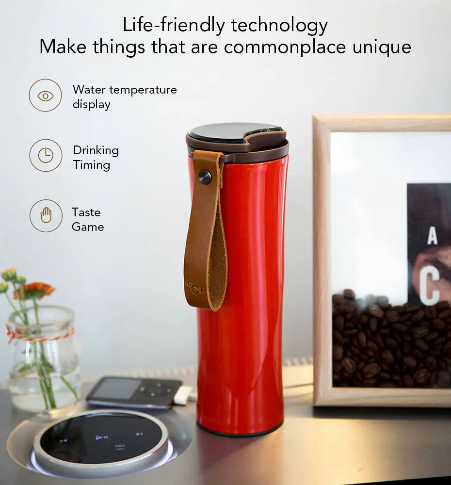 Xiaomi Smart вакуумная термобутылка колбы поцелуй рыбок термос для путешествия кружка термо чашка с OLED температурный дисплей