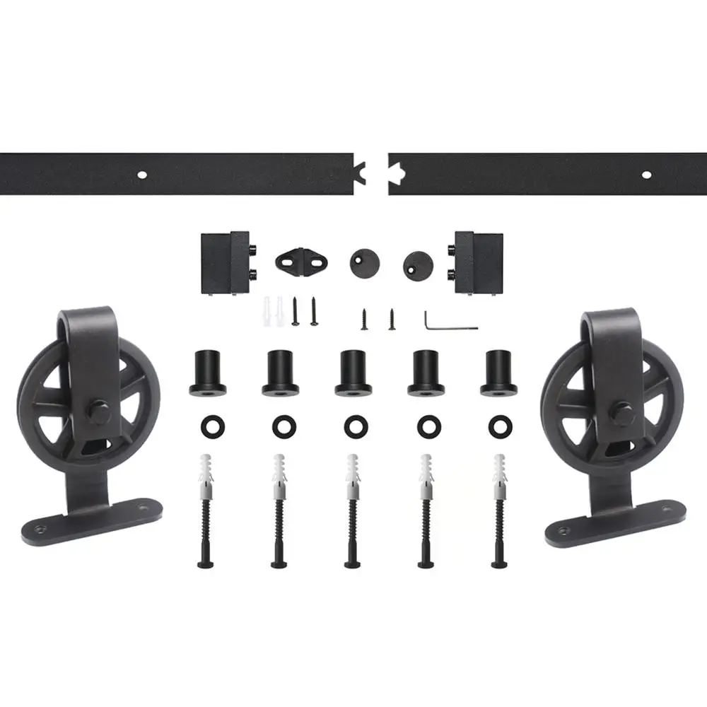 Черное углеродистое стальное верхнее крепление с большим колесом|Двери| |