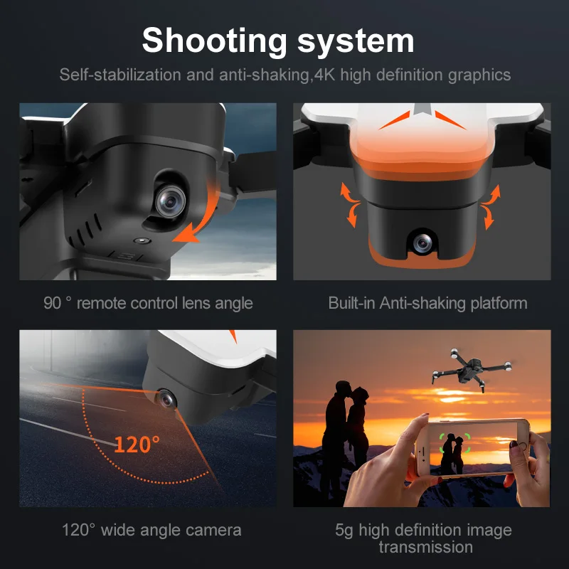 Gps Дрон wifi FPV видео с 5G HD 1080P 4K камера RC Дрон Квадрокоптер Вертолет Оптический поток двойной режим двойной камеры
