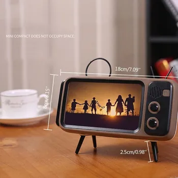 

18x8cm Vehicle Accessories Retro TV Shape Mobile Phone Screen Stand Phone Bracket for 4.7-5.5inch Phone Car Accessories Interior