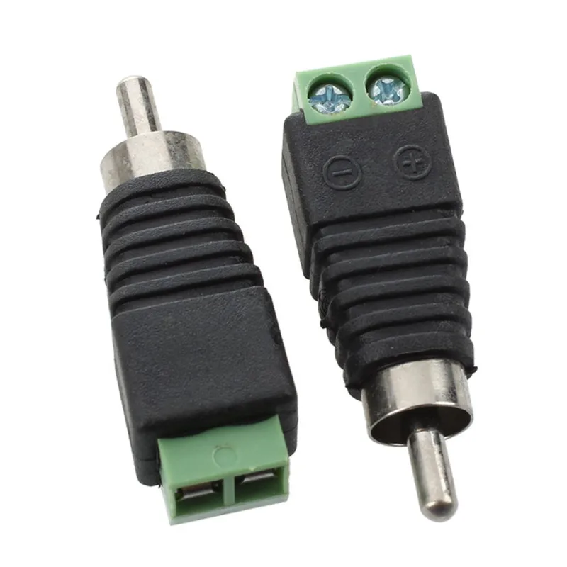 10pcs Green RCA Terminal Block CAT5 to Camera CCTV Video Balun RCA Female or Male Jack AV Screw Connector