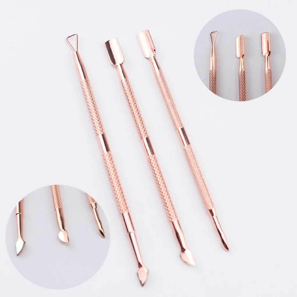 3pcs Stainless Steel Nail Art Pedicure Manicure Tools Cuticle Pusher Finger Remover Dead Skin Tips Care | Красота и здоровье