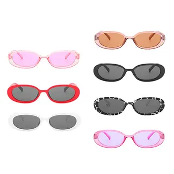 

Retro Irregular Cycling Driving Glass Vintage Unisex Small Oval Frame Sunglasses F3MF