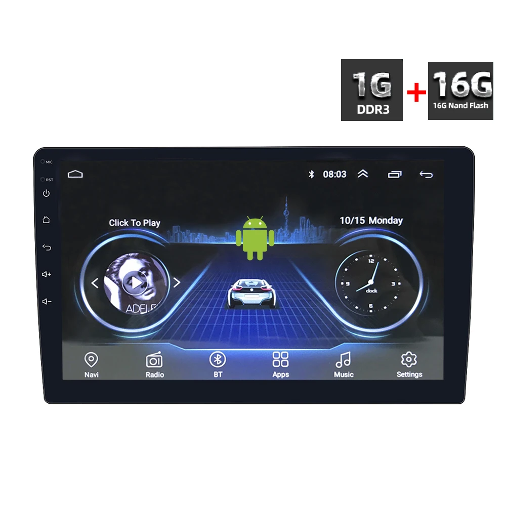 2din Автомагнитола 10,1 дюймов Android система автоматический стерео емкостный экран Bluetooth wifi gps четырехъядерный Автомобильный Универсальный мультимедийный