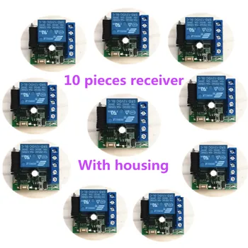 

10 pieces of 433Mhz wireless remote control switch DC 12V 10A 1CH remote relay for garage doors, lights, curtains. alarm system.