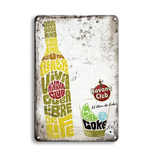 Coffee Cocktail Art Poster Vintage Metal Sign Gift Shabby Chic Beer Tin Plate Signs Irish Pub Cafeteria Kitchen Home Decor 10431