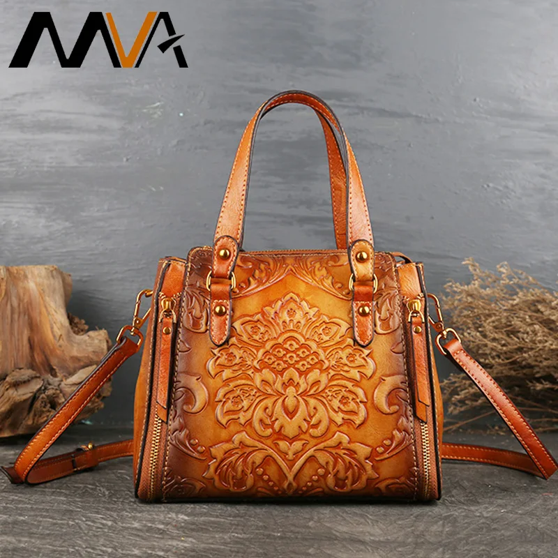 

MVA Handbags Women's Genuine Leather Bag Female Crossbody Bag For Women Shoulder Bag Vintage Womens Messenger Bag Ladies Handbag