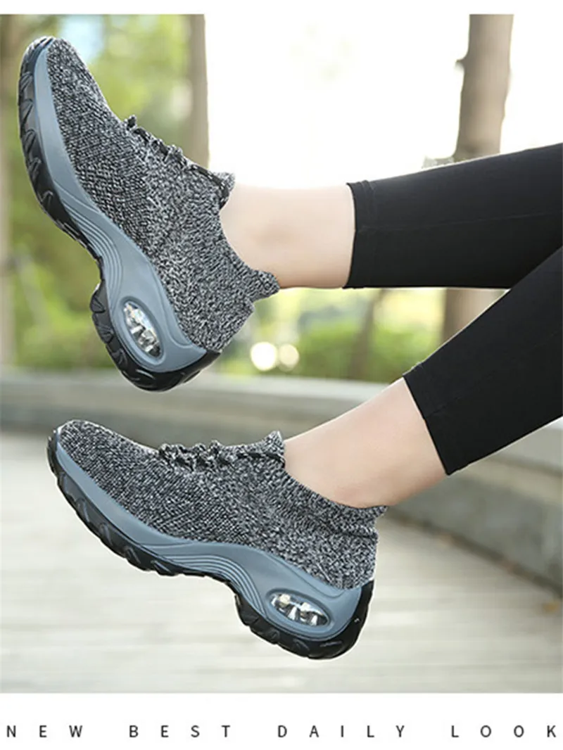 Shoes Woman Sneakers Increase Platform Trainers Women Shoes Casual Lace-Up Feminino Mesh Shoes Womens Sneakers Plus Size VT624 (9)