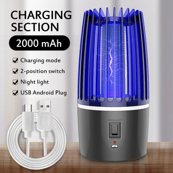 

2020 New 2 In 1 Rechargeable USB Anti-mosquito Lamp Kills Insects LED Insecticide Pest Repeller Camping Light USB Mosquito