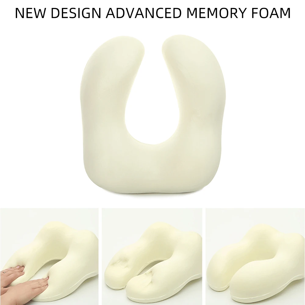 1 шт. u-образная подушка для путешествий с эффектом памяти, Массажная подушка для шеи, комплект для путешествий с 3D масками для глаз, беруши, роскошная сумка