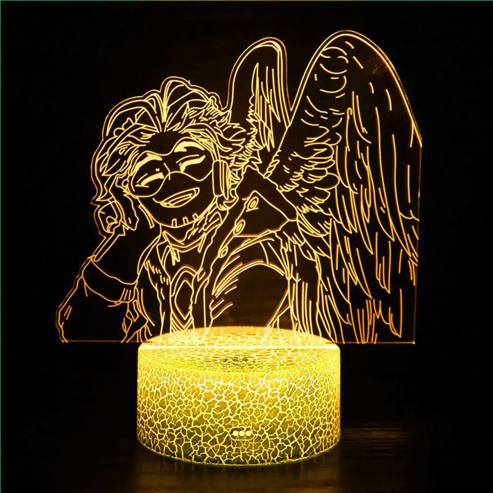 My Hero Academia Hawks Light Children's Anime Bedroom Decoration Gift Comic 3D Panel Dropshipping Led Night | Лампы и освещение