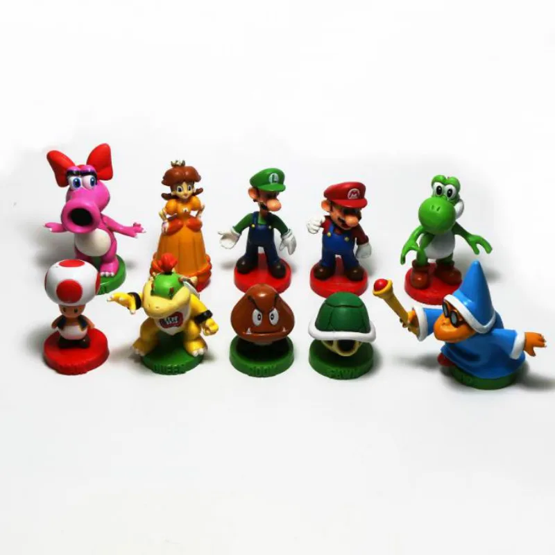 

10pcs/lot Action Figure Cartoon Super Mario Bros Dolls 3-8cm KIds Toys Birthday Gift for Children Home Decoration