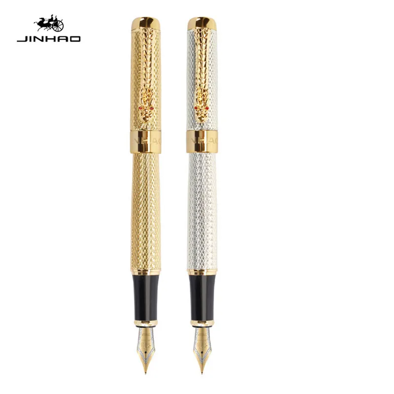 Luxury Metal 901 Fountain Pen Business Stationery Office Supplies Golden  Ink Pens New - AliExpress