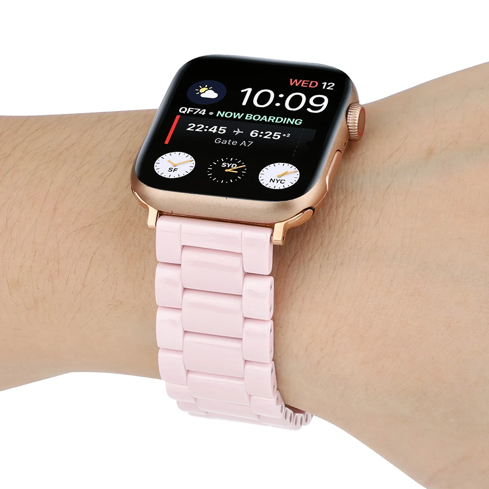 Гладкий керамический браслет для Apple Watch Band Series 5 4 3 2 1 ремешок наручных часов iWatch 40