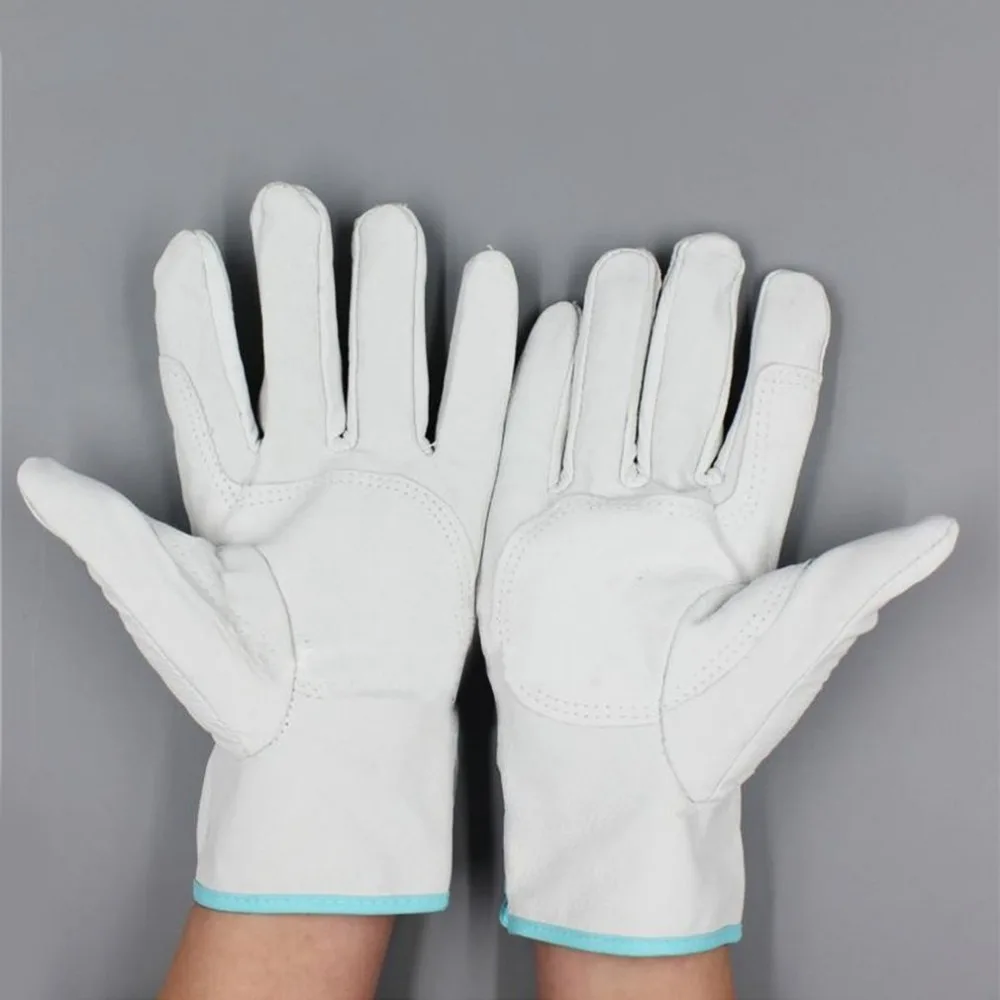 1 пара перчатки для безопасной работы износостойкие электросварочные рабочие перчатки кожаные рабочие перчатки