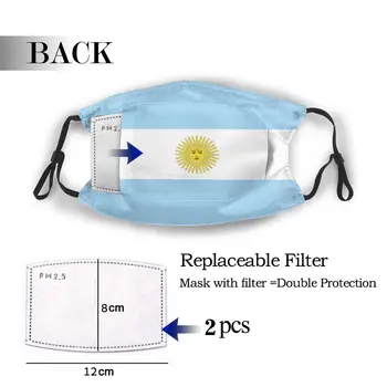 

protective mask with filter Argentina Flag anti dust PM2.5 reuse adult teen child girl