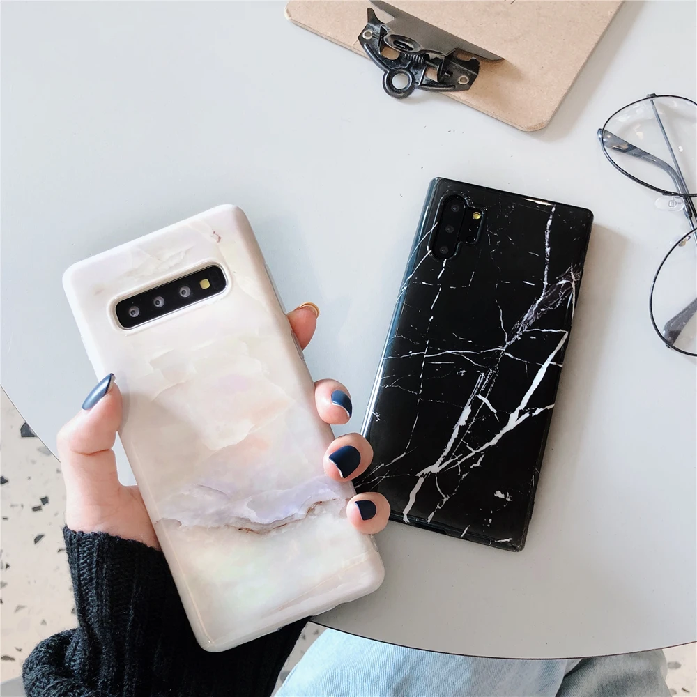Marble Stone Case for Samsung Galaxy S20 Ultra S10 S9 S8 Plus Note 8 9 10 Slim Soft TPU Matte Protective Shockproof Cover | Мобильные