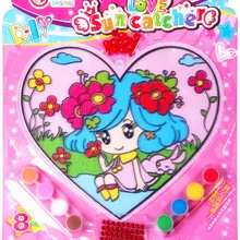 Стиль История проверки Панель цветной рисунок сердце Форма украшения в виде китайского узелка картина прозрачный детей ручная роспись игрушка е