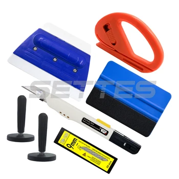 

Car Edge Squeegee Scraper Wrapping Magnet Tools Vehicle Vinyl Wrap Film Sticker Installation Kit Cutter Knife Auto Accessories