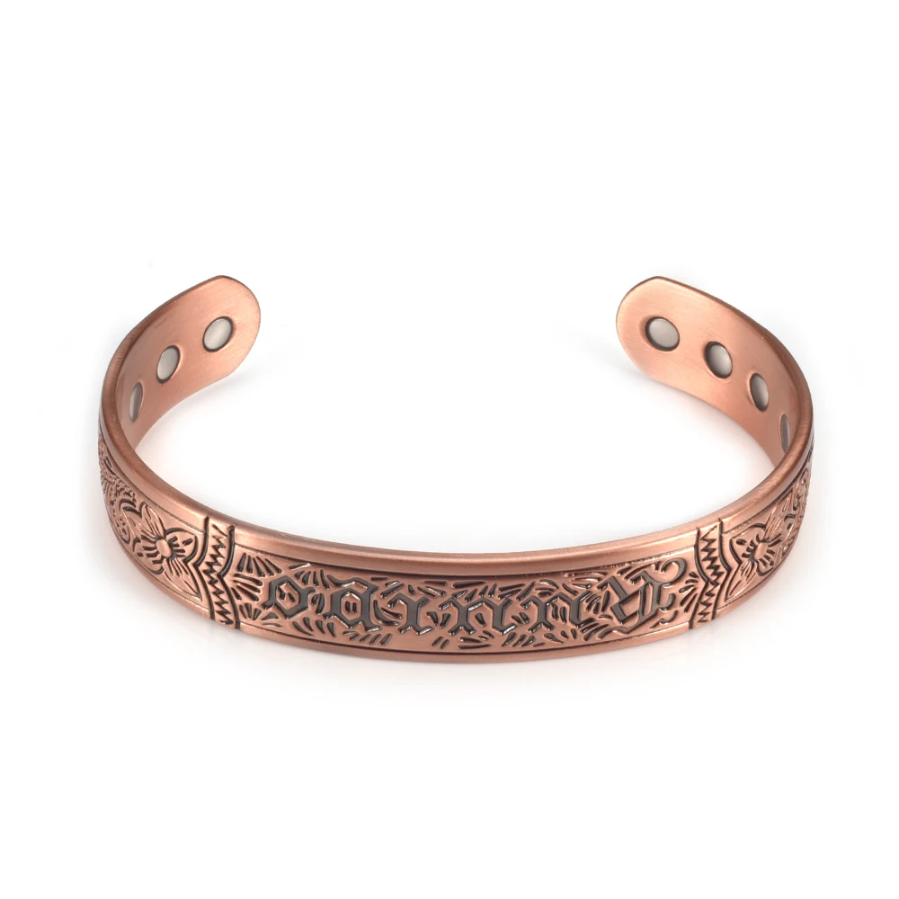 Wollet ювелирные изделия из чистой меди магнитные медные браслеты для мужчин