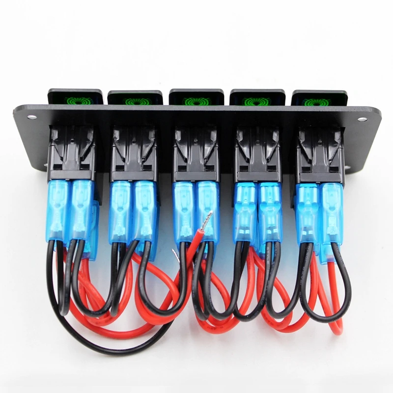 12 V-24 V 5 Gang green кулисный переключатель Панель автомат защити цепи лодка морской Водонепроницаемый