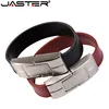 JASTER USB flash drive 64gb Leather metal keyring Pendrive creativo 32gb 16gb 8gb 4gb usb2.0 Wrist band ► Photo 2/6