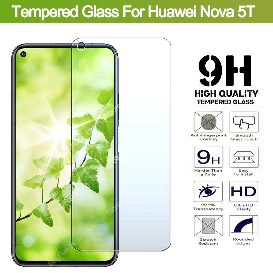 Для huawei nova 5T 5 t 6 26 "закаленное стекло на huawey 9H твердость 2.5D Закаленное Защитное