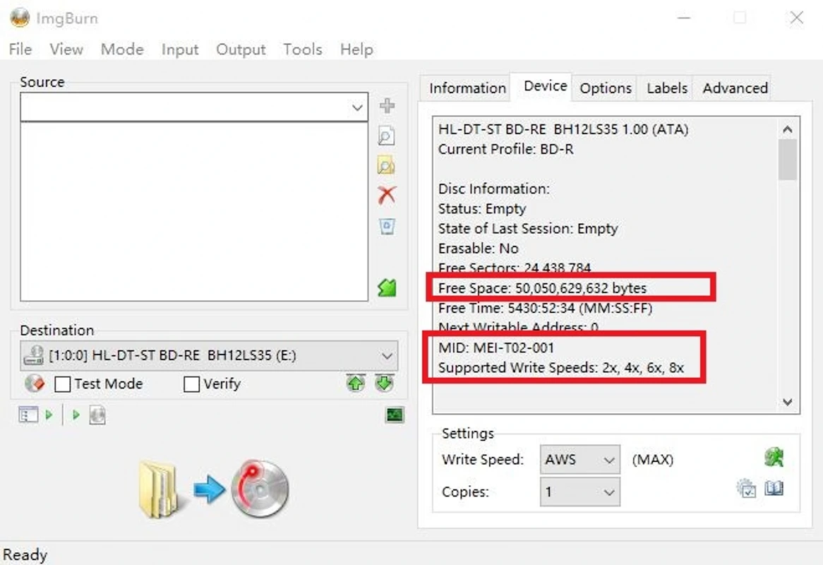 50 шт./упаковка коробка RIDATA/Ritek A + качественная пустая струйная печать Blu Ray DL 2 8x
