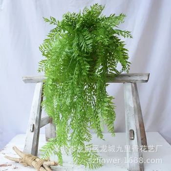 

Model Spray Color Green Torrid Zone Plant Venus Fern Rattan Wall Hangers Plant Wall with Wood Plastic Grass Aquatic Plants