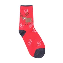 5 шт., женские рождественские носки, забавные носки, хлопковые, с принтом Санта Клауса, оленя, толстые, теплые носки, sokken, новые носки, носки# E