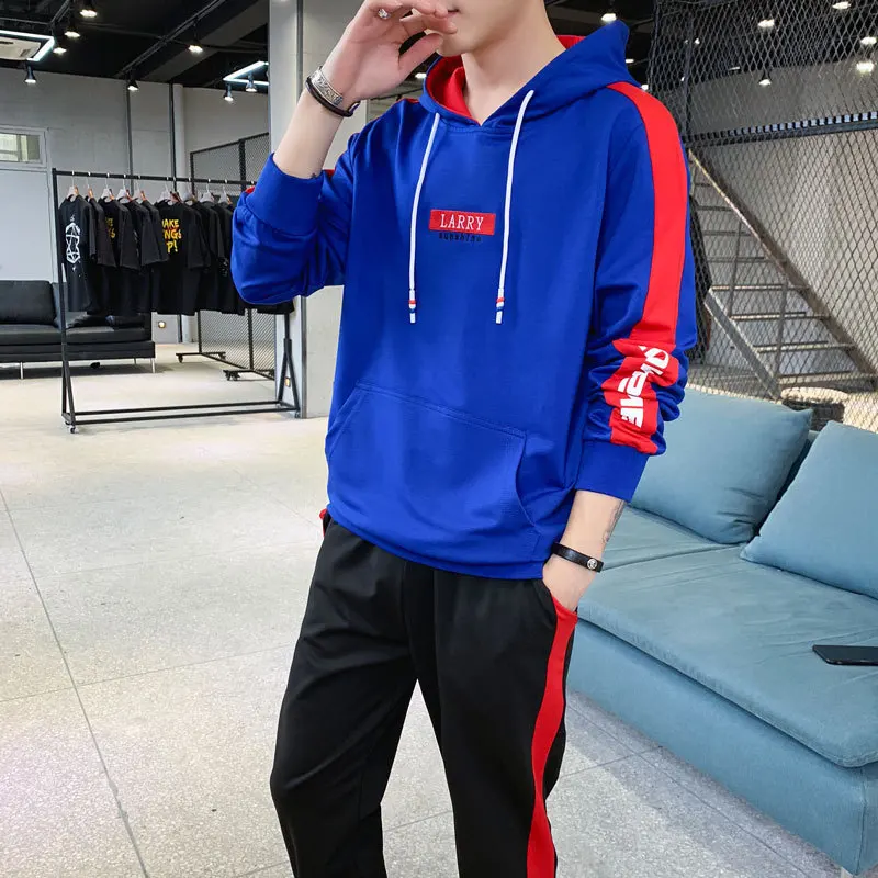 

Autumn New Style MEN'S Casual Suit Korean-style Teenager Hooded Sports Set MEN'S Hoodie