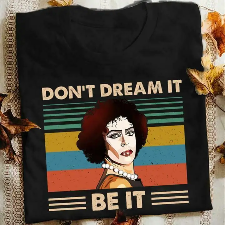 2019 The Rocky Horror Picture Show Don't Dream It Be T Shirt Black Cotton Men S-3XL Billie Eilish Harajuku | Мужская одежда
