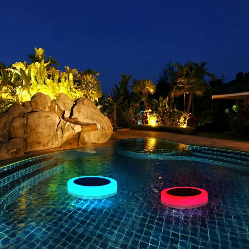 Outdoor Swimming Pool Underwater Colorful Lights Waterproof Solar Led Pool Lights Outdoor Solar Water Drift Lights Wedding Party