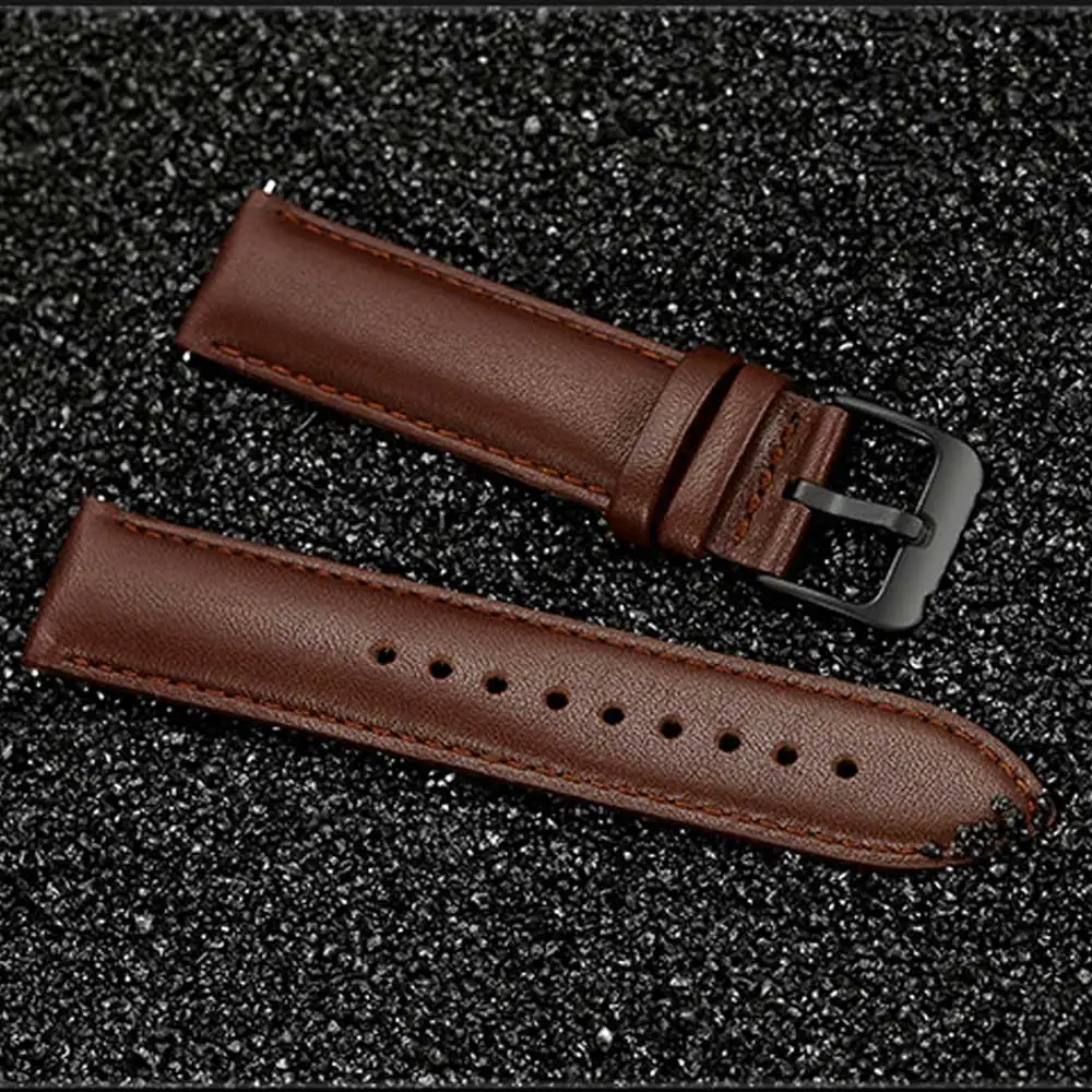 Universal 20mm Watch Band Strap Quick Release Watchband Luxury PU Leather Wirst Bracelet Strap For Garmin Vivoactive 3 Belt