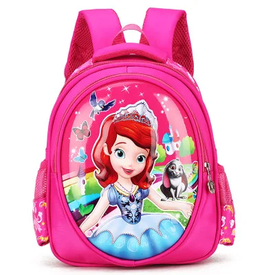 Disney 1-3 класс школьные сумки для девочек Белоснежка рюкзак с изображением мультипликационных персонажей для детей «Человек-паук», «София» для маленьких мальчиков и для девочек рюкзак для путешествий