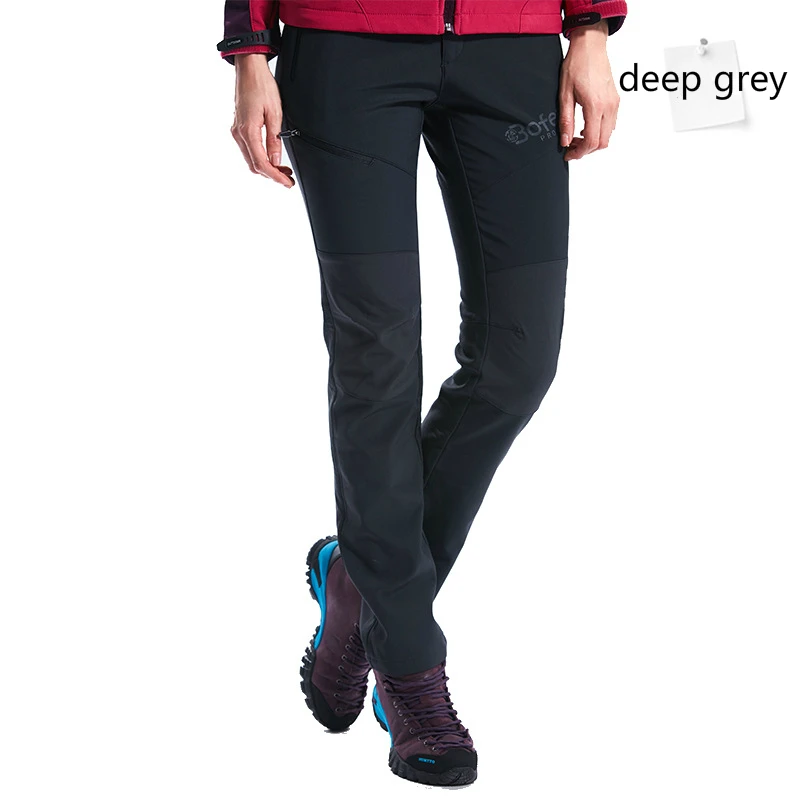 deep grey women Новинка, Зимние флисовые походные брюки, водонепроницаемые брюки для мужчин и женщин, походные брюки для кемпинга, лыжного спорта, уличные брюки для мужчин, 1828AB - Цвет: deep grey women